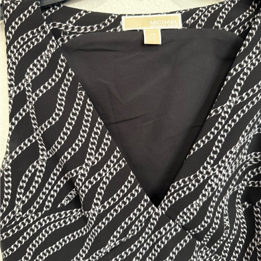 MICHAEL KORS Status Print Stretch Twill Mini Dress size XSmall - Picture 7 of 12